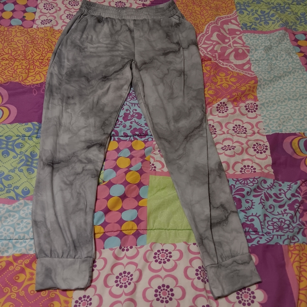 ShoSho 🧸 soft gray tie dye joggers sweatpants L